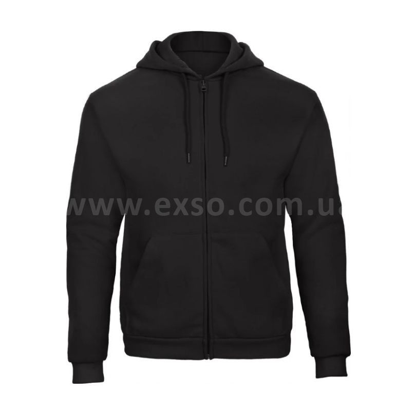 Толстовка на блискавці чоловіча B&C ID.205 чорна
